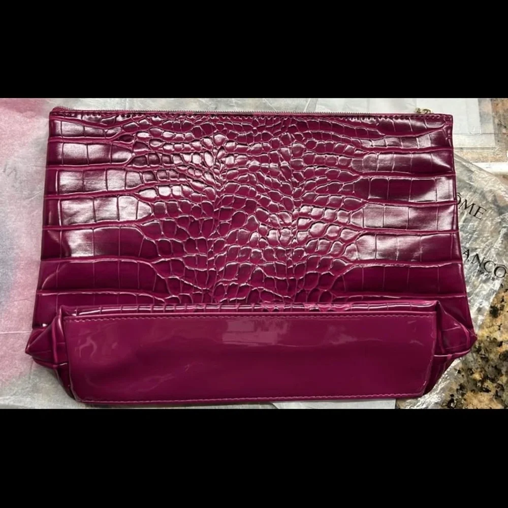 Lancôme Croc-Embossed Cosmetic Pouch / Clutch – NEW